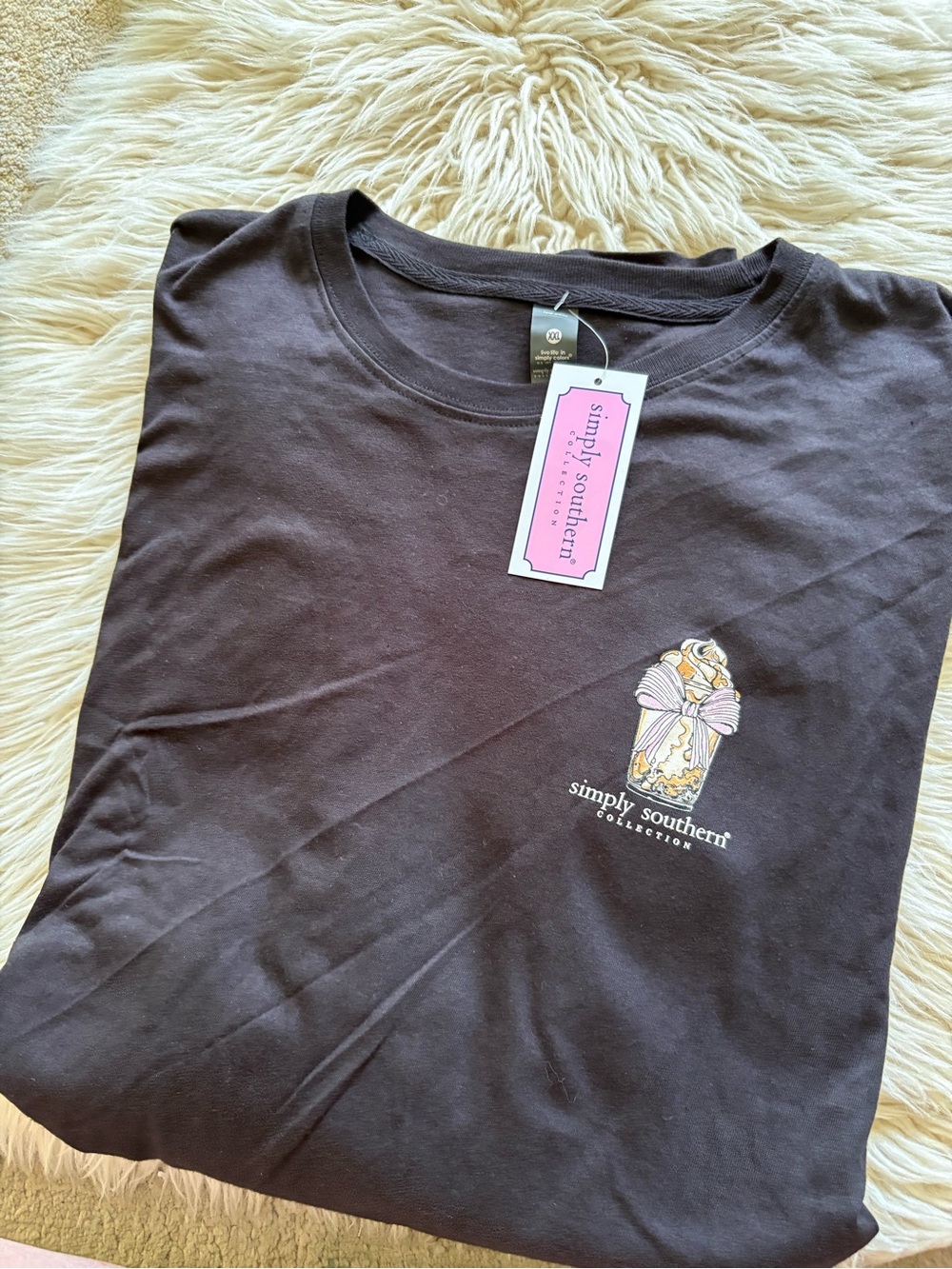 Simply Southern Coffee Makes Me Nicer Tee Women’s Large Black T-shirt New XXL 2X - Picture 6 of 9